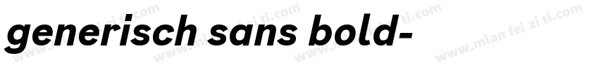 generisch sans bold字体转换
